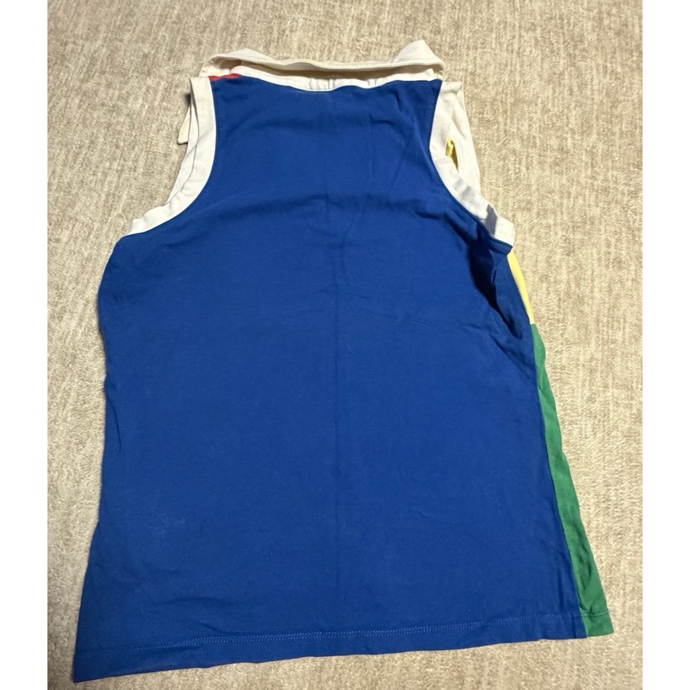 Vintage Tommy Hilfiger Jeans Colorblock Sleeveless Polo Top Womens M Y2K - Picture 4 of 4